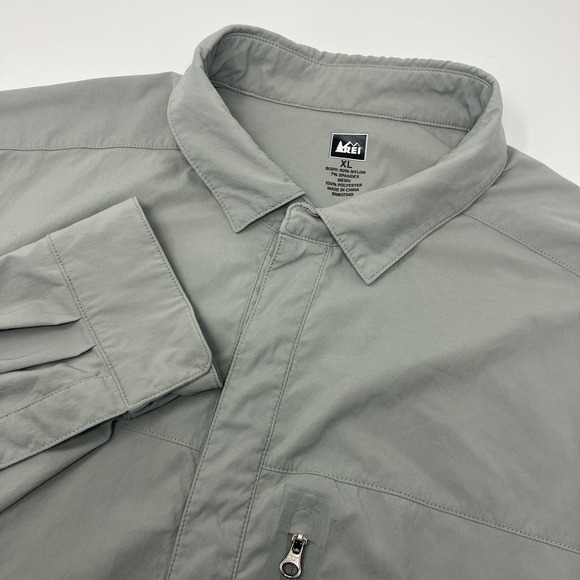 REI Other - REI Co-op Men's XL Gray Sahara Stretch Hiking Fishing Shirt Zip Pocket Quick Dry